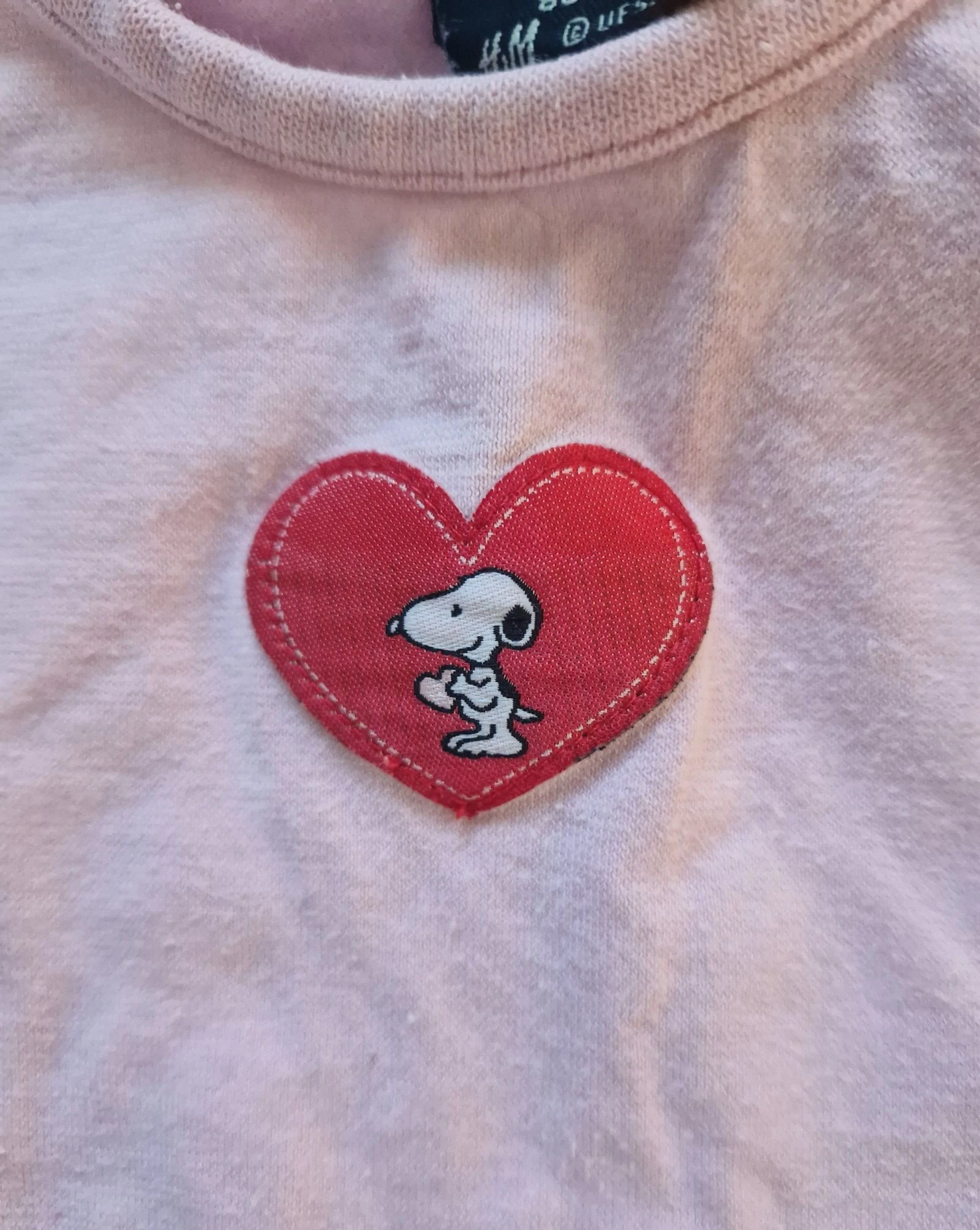 💖 T-shirt de mangas compridas - Snoopy - bebê menina - 12 meses / 80 cm - estado correto – photo 2